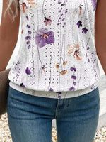 Floral Print V-Neck Casual Cami