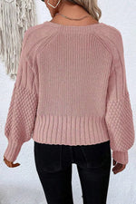 V-Neck Button-Down Cardigan