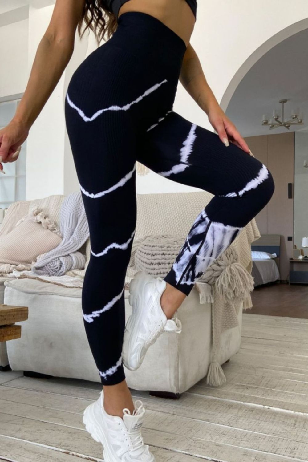Slim Fit High Waist Long Active Pants - Ladyez