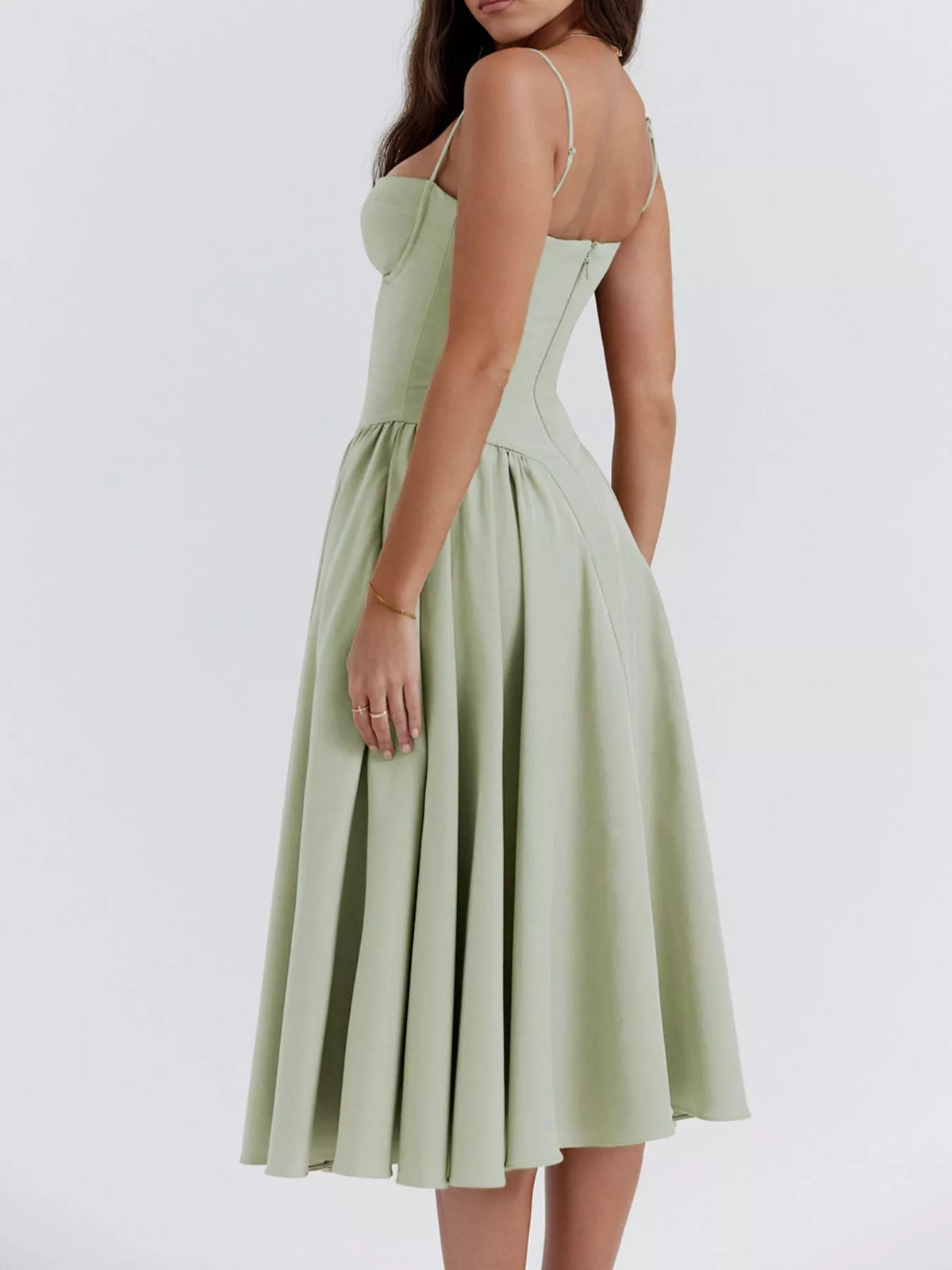Sweetheart Neck Midi Cami Dress