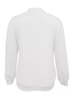 Textured Zip Up Long Sleeve Jacket