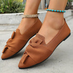 Bow Point Toe Flats Slip-Ons