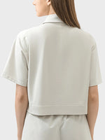 Millennia Half Button Short Sleeve Active T-Shirt - Ladyez