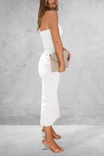 Slit Tube Midi Dress - Ladyez