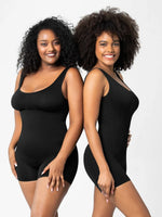 Scoop Neck Wide Strap Shaping Romper - Ladyez