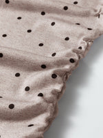 Polka Dot Boat Neck Knit Long Sleeve T Shirt