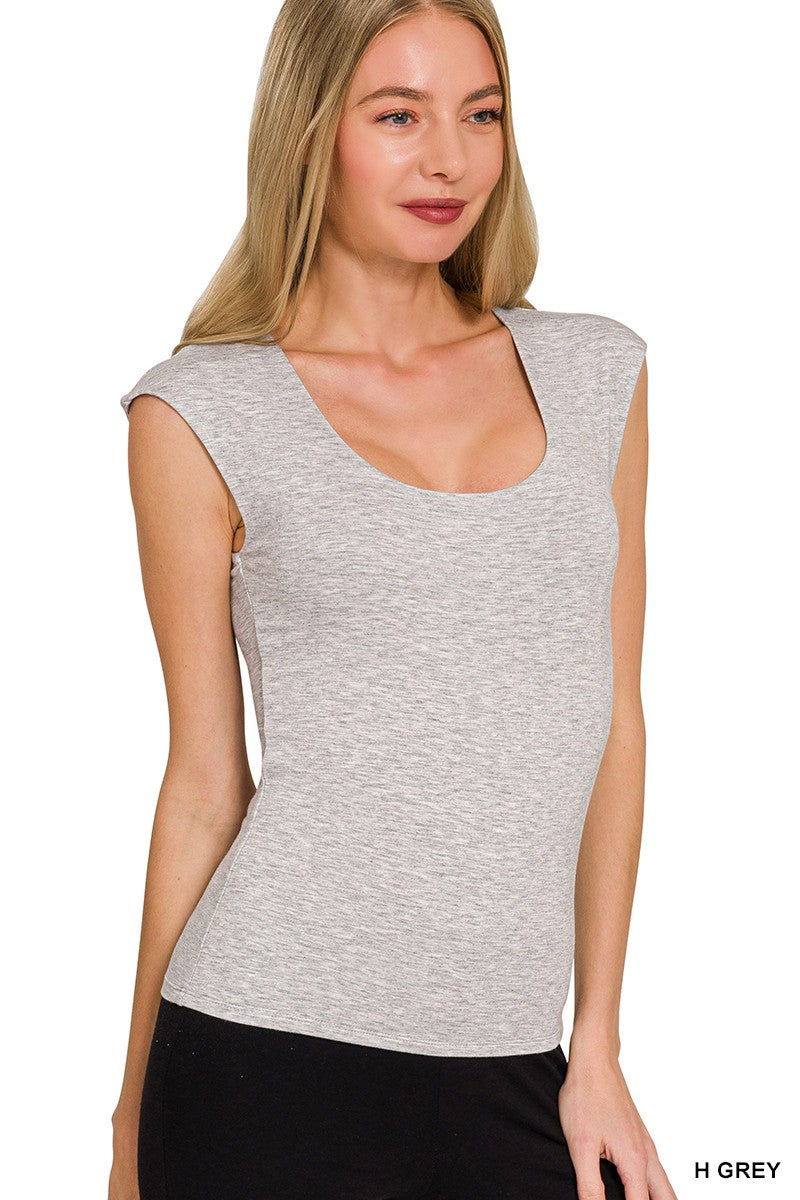 Zenana Double Layered Sleeveless Top