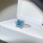 2 Carat Moissanite 925 Sterling Silver Square Shape Ring