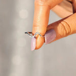 925 Sterling Silver Inlaid Zircon Wave Shape Ring