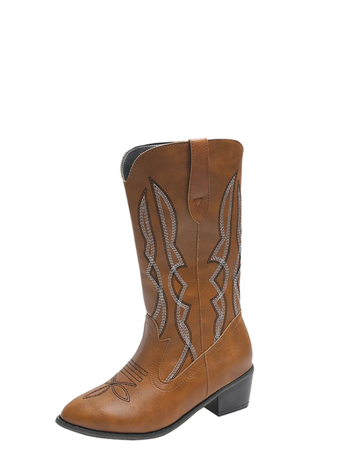 Western Embroidered Cowgirl Boots - Ladyez