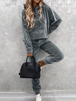 Kangaroo Pocket Hoodie and Pants Set