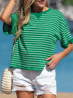 Striped Short Sleeve Relaxed-Fit T-Shirt