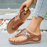 Toe Post Wedge Sandals