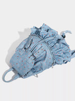 Floral Ruffle Backpack Bag