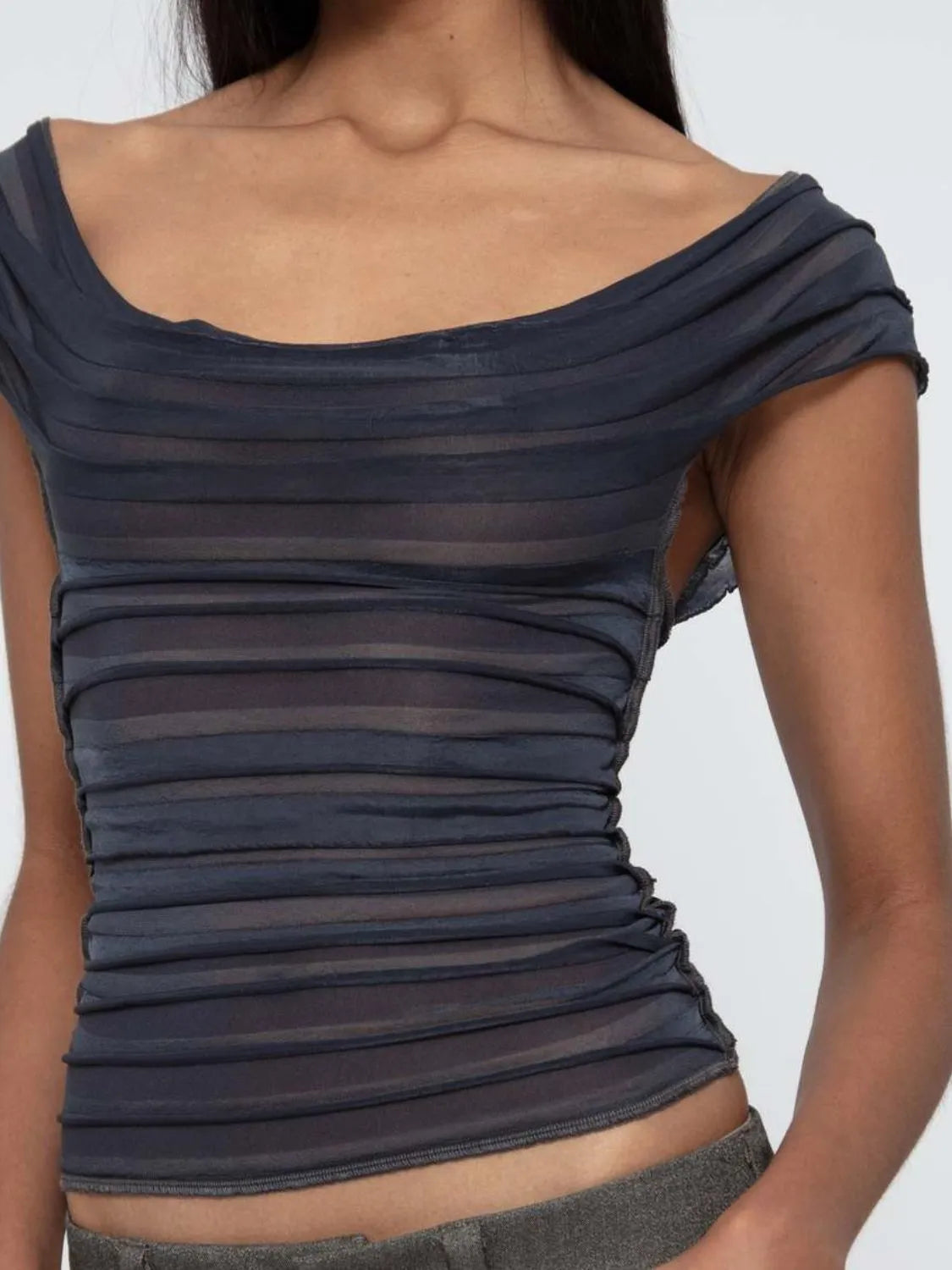 Ruched Solid Tank - Ladyez
