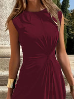 Round Neck Sleeveless Maxi Dress - Ladyez