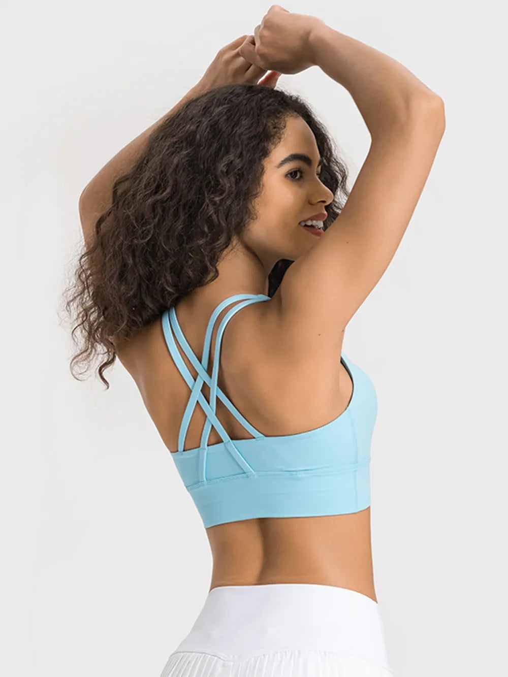 Millennia Crisscross Scoop Neck Active Tank - Ladyez