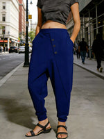 Plus Size Casual Elastic Waist Harem Pants