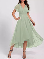 Ruched A-Line Midi Dress