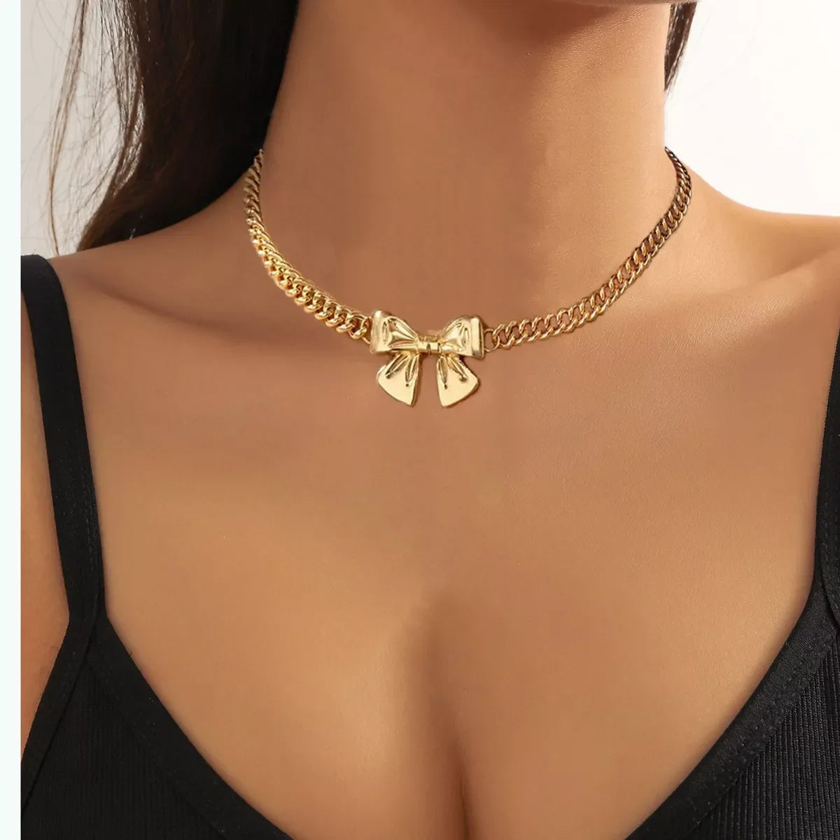 18K Gold-PlatedBowknot Chain Necklace