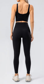 High Waist Wide Waistband Active Leggings - Ladyez