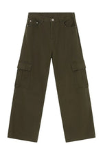 Hight Rise Wide Leg Cargo Pants