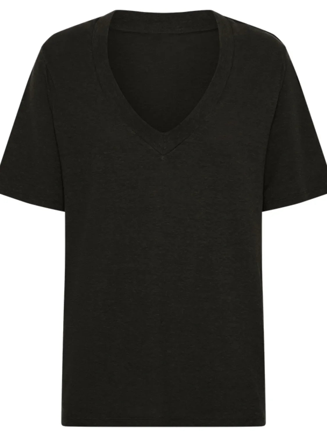 Solid V-Neck Short Sleeve T-Shirt