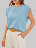 Florira Round Neck Cap Sleeve T-Shirt - Ladyez