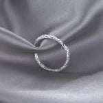 925 Sterling Silver Textured Open Ring