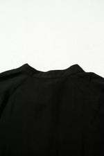 Hidden Buttons Short Sleeve Ruffle Tiered Long Flared Dress