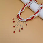 Twisted Bead Tassel Necklace