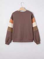 Sequin Bow Pumpkin Round Neck Sweatshirt