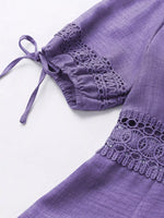 Lace Detail V-Neck Mini Dress