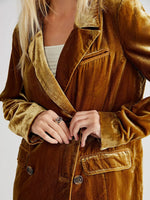 Lapel Collar Button Up Blazer