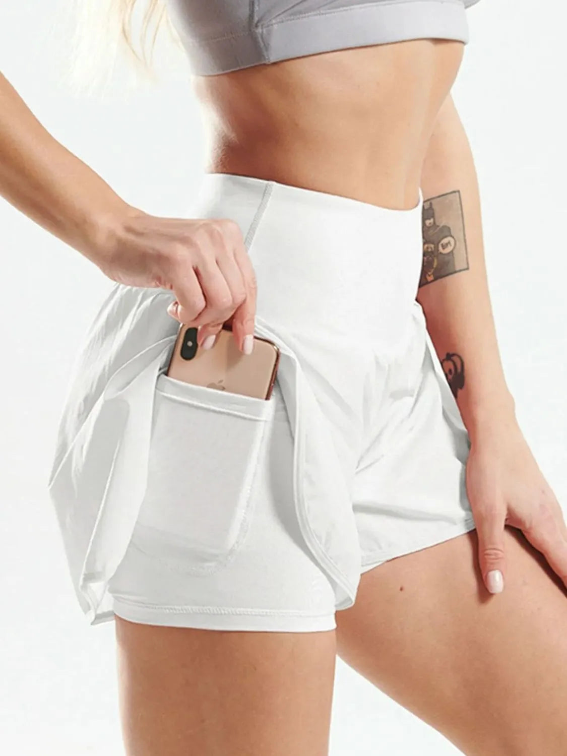 Pocketed High Waist Active Shorts - Ladyez