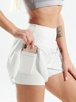 Pocketed High Waist Active Shorts - Ladyez