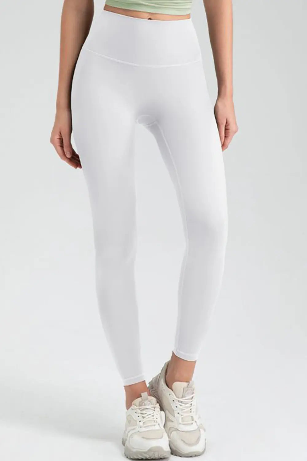 Wide Waistband High Waist Sport Leggings - Ladyez