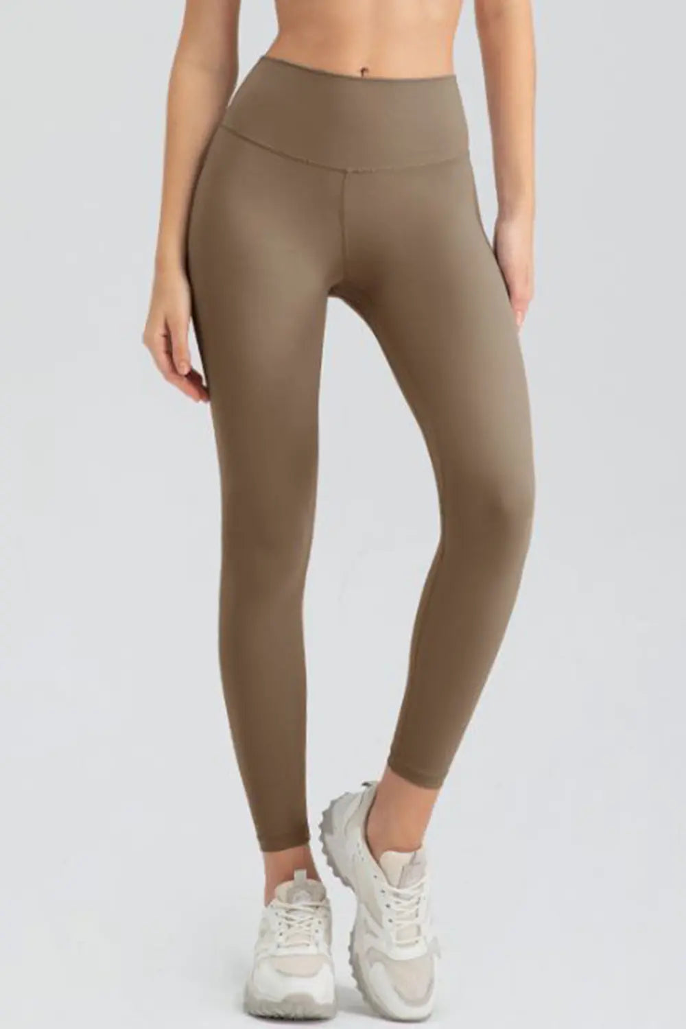 Wide Waistband Slim Fit Active Leggings - Ladyez