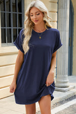 Florira Short Sleeve Mini Dress with Pockets - Ladyez