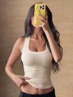 Ribbed Knit Slim Fit Tank