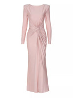 Twisted Long Sleeve Maxi Dress