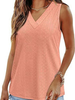 Eyelet V-Neck Tank