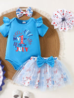 Children's Independence Day Print Outfit Set