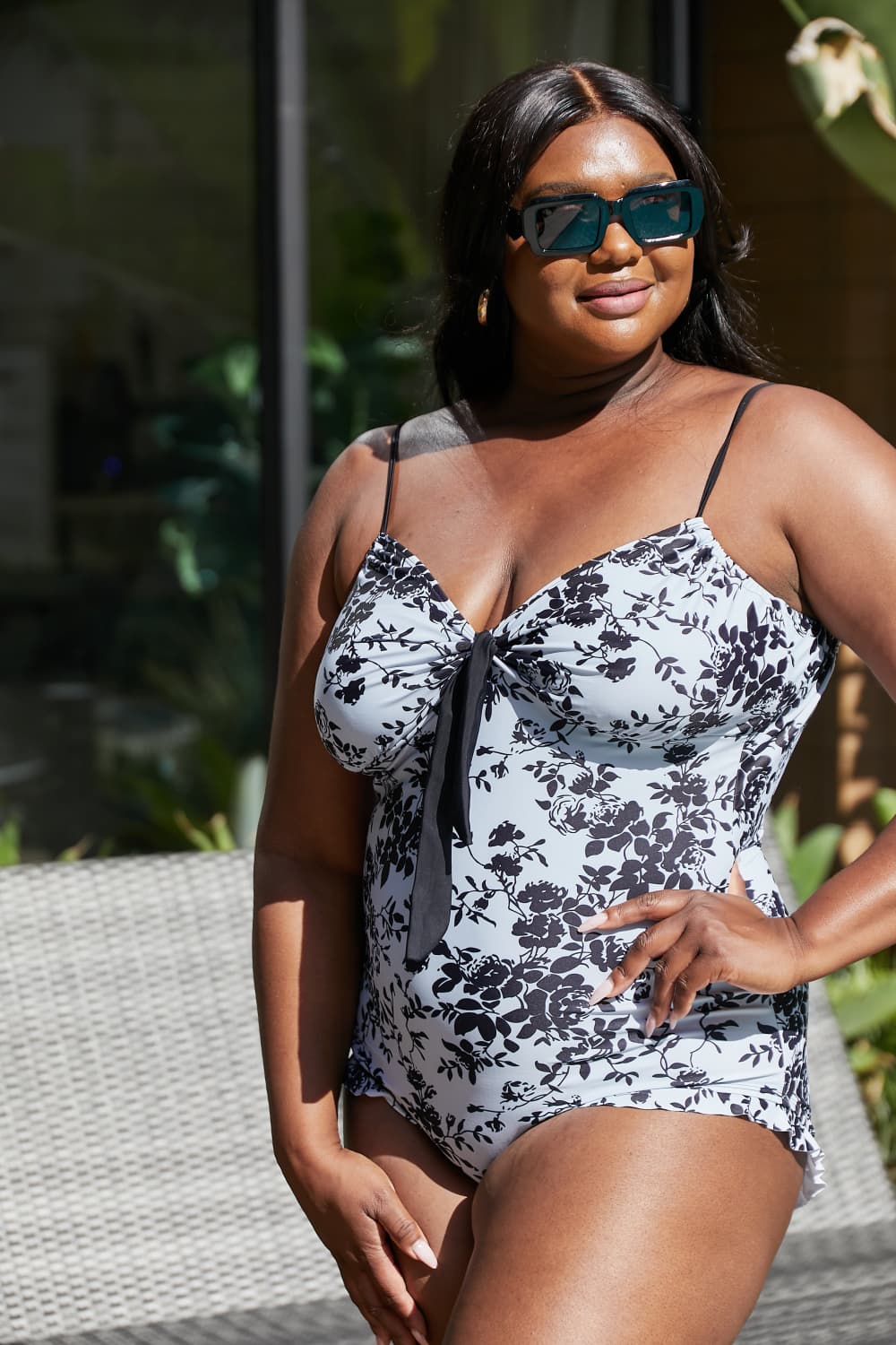 Marina West Swim Côte d'Azur Ruffle Trim One-Piece Swimsuit - Ladyez