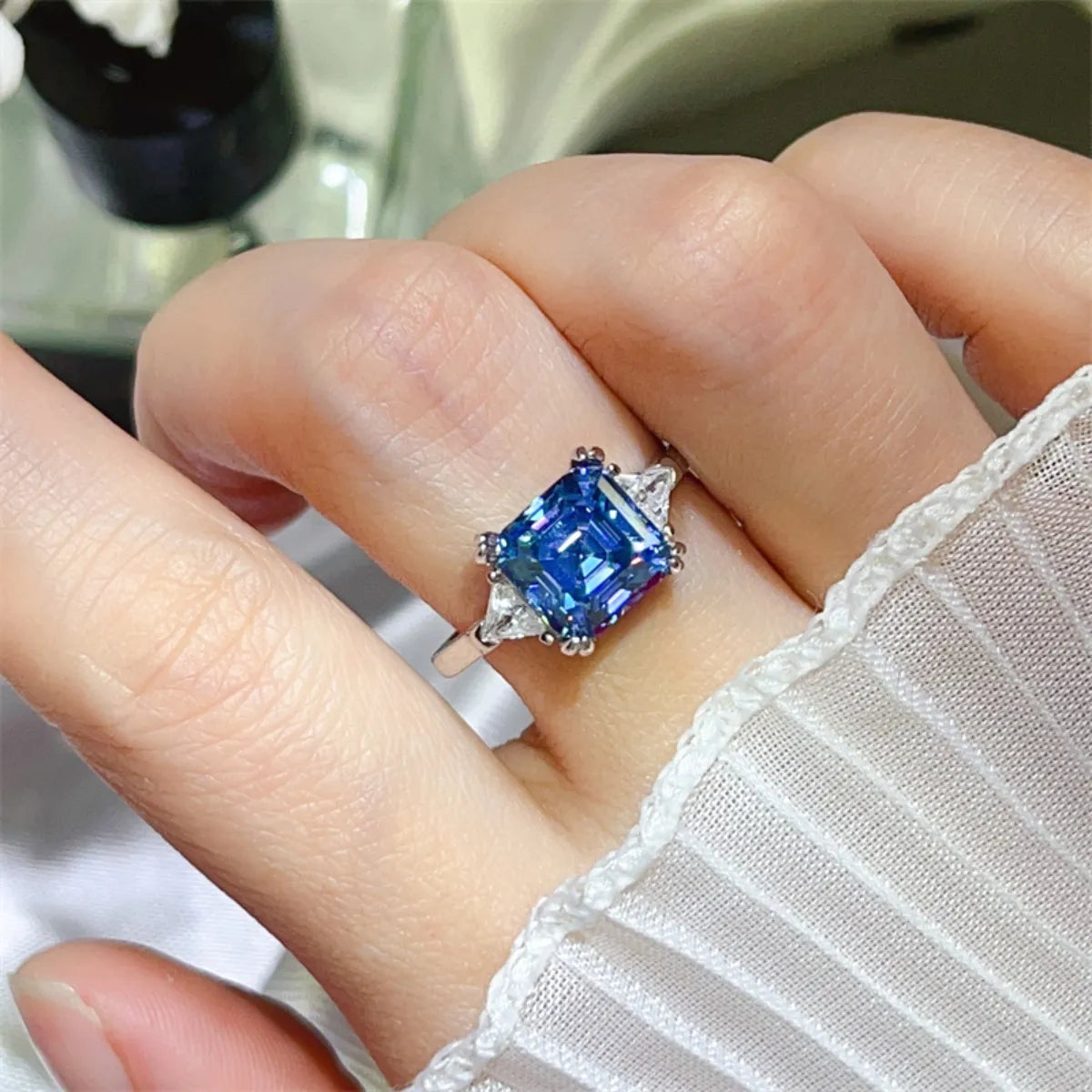 3 Carat Moissanite 925 Sterling Silver Ring - Ladyez