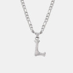 Titanium Steel Letter Pendant Necklace