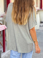 Casual V-Neck Relaxed Fit T-Shirt