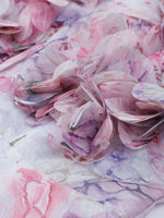 Floral Print Ruffled Mini Dress with Deep V-Neck - Ladyez