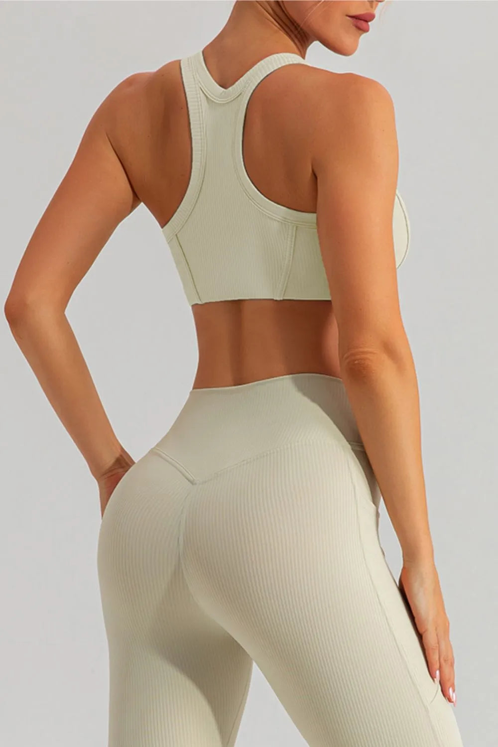 Round Neck Racerback Active Tank - Ladyez