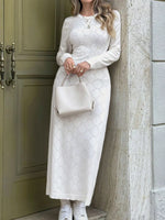 Round Neck Bodycon Maxi Dress